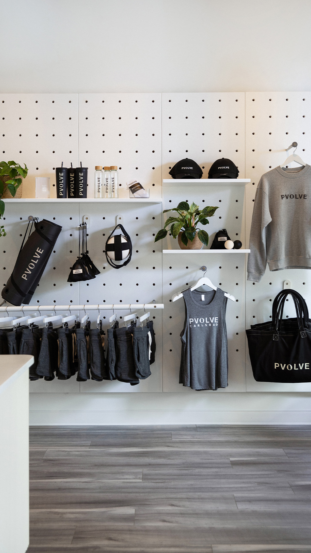 Pvolve Merchandise wall